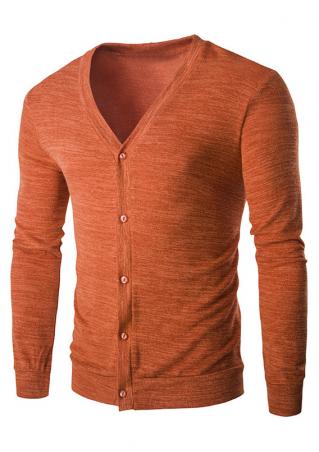 Solid Front Button Cardigan