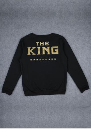 The King Printed Couple Sweatshirt