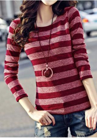Striped Sweater Without Necklace