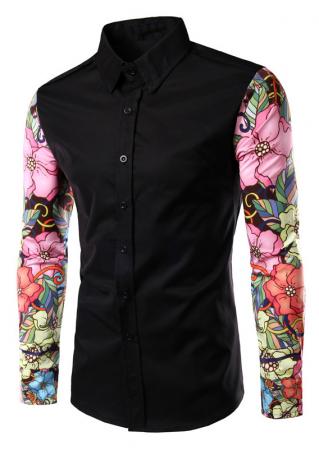 Floral Splicing Shirt