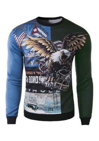 3D Eagle Printed Sweatshirt