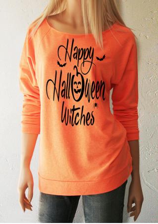 Halloween Letter Printed Sweatshirt