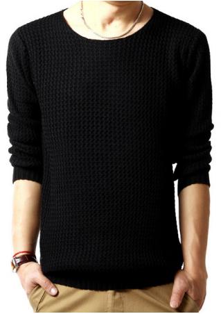 Solid Knitted Sweater