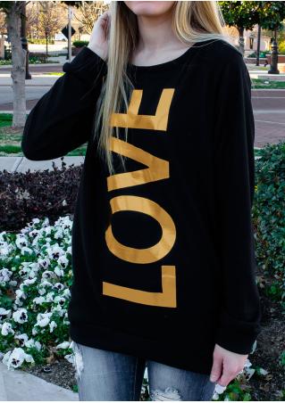 LOVE Printed Long Sleeve Sweatshirt