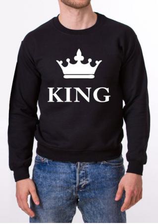 KING Letter Printed Sweatshirt