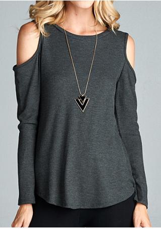 Solid Off Shoulder Blouse Without Necklace