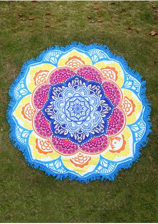 Mandala Lotus Shape Picnic Blanket