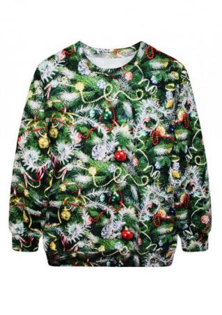 Christmas Tree Printed Sweatshirt