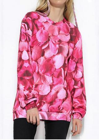 Rose Petals Printed Sweatshirt