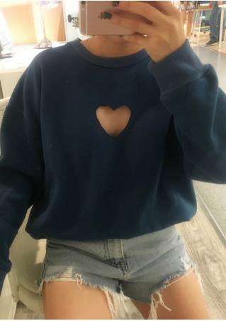 Heart Hollow Out Sweatshirt