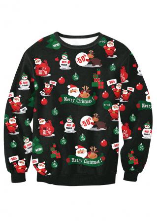 Christmas Santa Claus Printed Sweatshirt