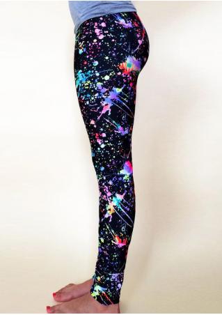 Multicolor Printed Skinny Slim Leggings