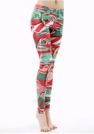 Lollipop Printed Stretchy Skinny Leggings