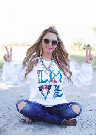 LOVE Printed Sweatshirt Without Necklace