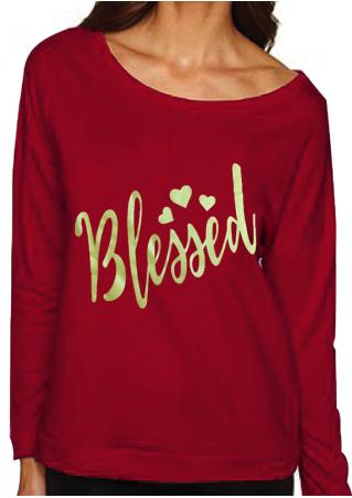Blessed Printed Long Sleeve Sweatshirt