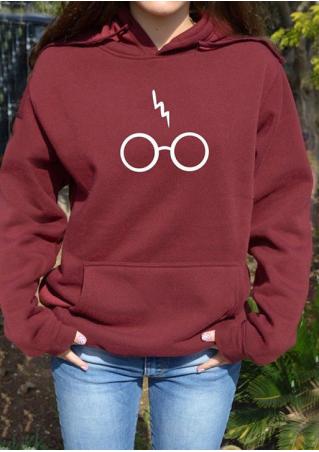 Harry Potter Glasses Letter Printed Hoodie