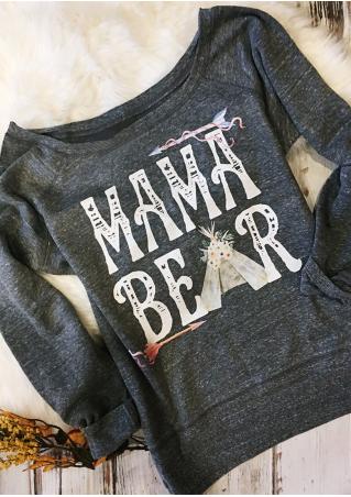 MAMA BEAR Arrow Printed Sweatshirt