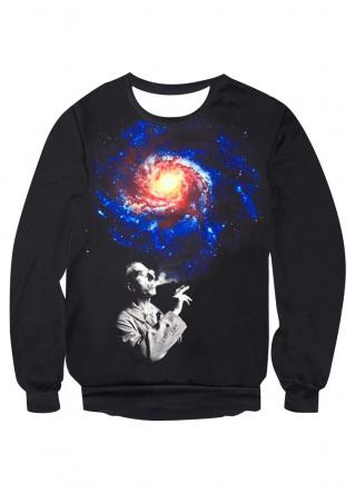 Starry Sky Man Printed Sweatshirt