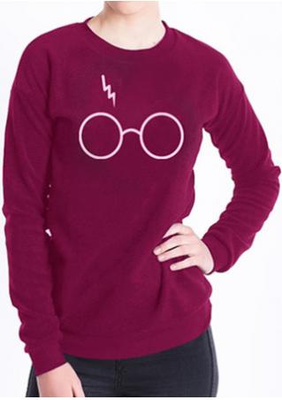 Harry Potter Glasses Printed Sweatshirt