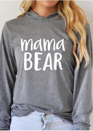 Mama Bear Printed Hoodie