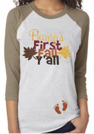 Bump's First Fall Y'all Printed T-Shirt