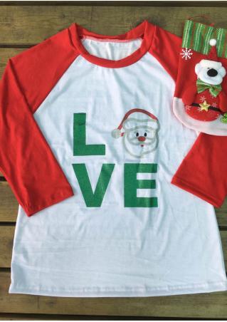 Christmas LOVE Santa Claus Printed T-Shirt