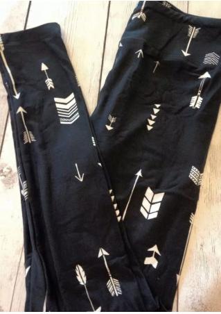 Arrow Printed Stretchy Skinny Leggings