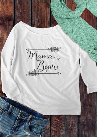 Mama Bear Arrow Printed T-Shirt