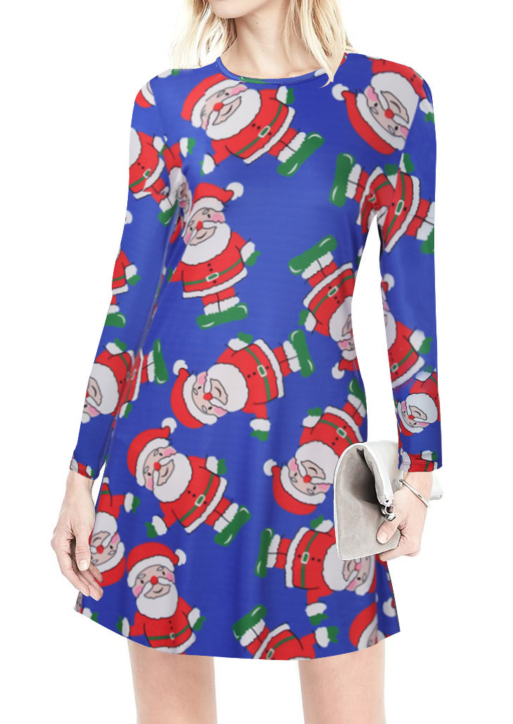 christmas printed casual dress fairyseason christmas printed casual dress fairyseason