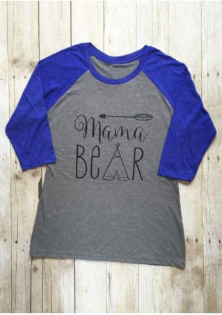 Mama BEAR Arrow O-Neck Baseball T-Shirt