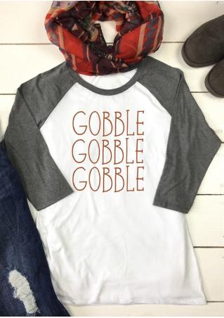 GOBBLE Printed Baseball T-Shirt