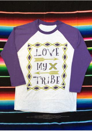 LOVE MY X TRIBE Arrow Baseball T-Shirt