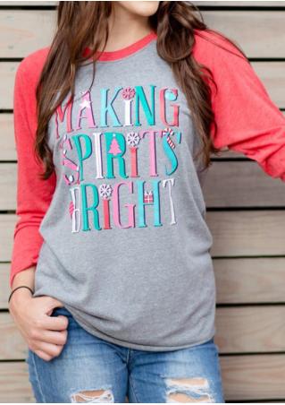 MAKING SPIRITS BRIGHT Baseball T-Shirt
