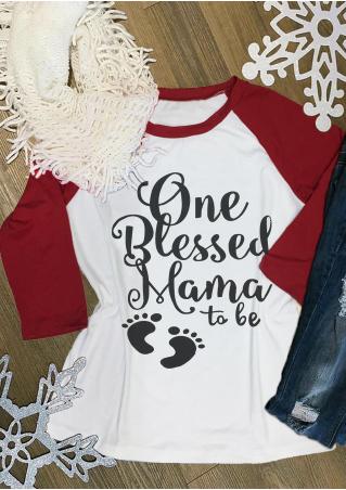 One Blessed Mama To Be Baseball T-Shirt