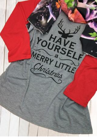 HAVE YOURSELF a MERRY LITTLE Christmas Baseball T-Shirt