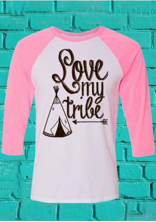 Love My Tribe Tent Arrow Baseball T-Shirt