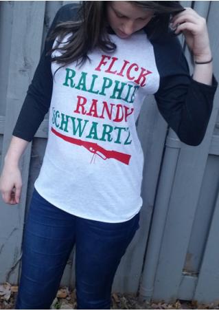 Flick Ralphie Randy Schwartz Rifle Baseball T-Shirt