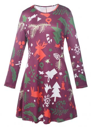 Christmas Tree Gift Mini Dress