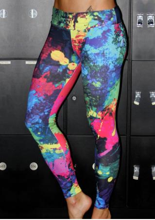 Multicolor Printed Yoga Stretchy Skinny Leggings