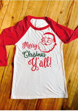 Merry Christmas Santa Baseball T-Shirt