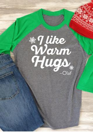 Christmas I Like Warm Hugs Baseball T-Shirt