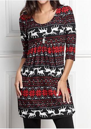 Christmas Reindeer Mini Dress Without Necklace