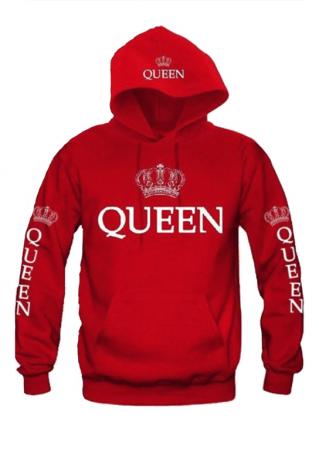 Crown Queen Drawstring Pocket Hoodie