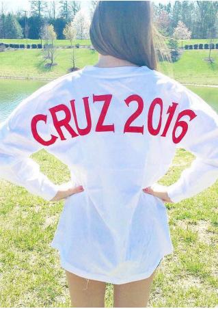 Cruz Amercan Flag Batwing Sleeve Sweatshirt