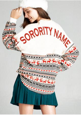 Christmas Reindeer Sorority Name Sweatshirt