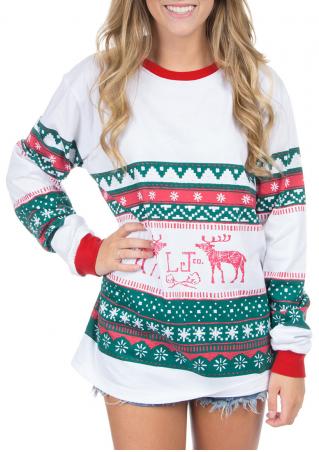 Christmas Reindeer Snowflake Sweatshirt