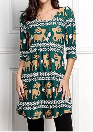 Christmas Reindeer Mini Dress without Necklace