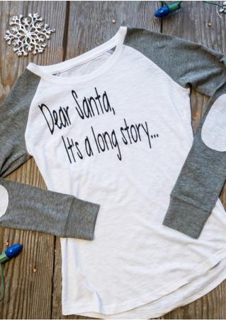 Dear Santa It's a Long Story Baseball T-Shirt