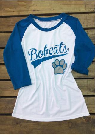 Bobcats Palm Baseball T-Shirt