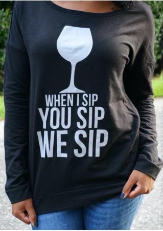 We Sip Wineglass T-Shirt